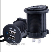 Enchufe de cargador USB dual 12V-24V 3.1A